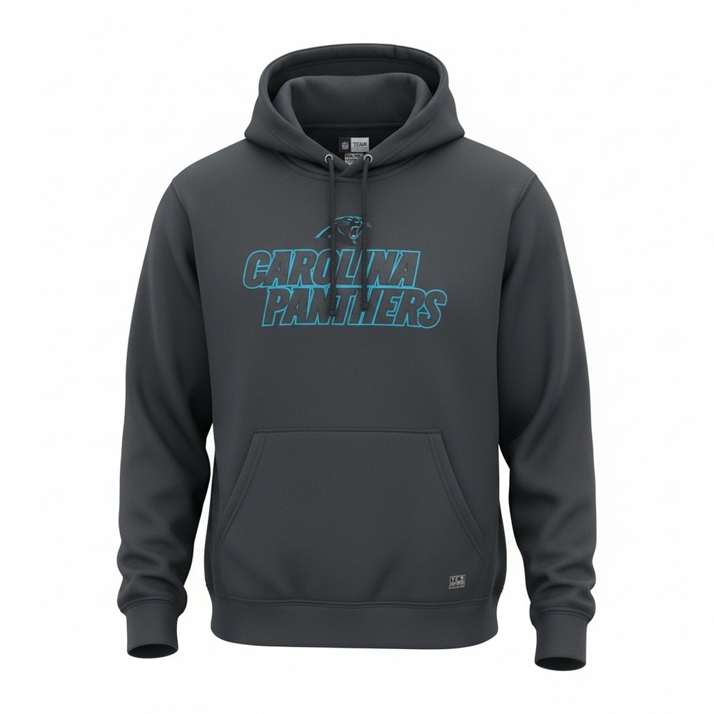 NFL Team Apparel Carolina Panthers Black TX3 Warm Hoodie Mens XL